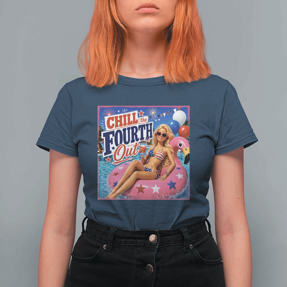 Chill The Fourth Out Doll Meme 4th of July T Shirt For Women