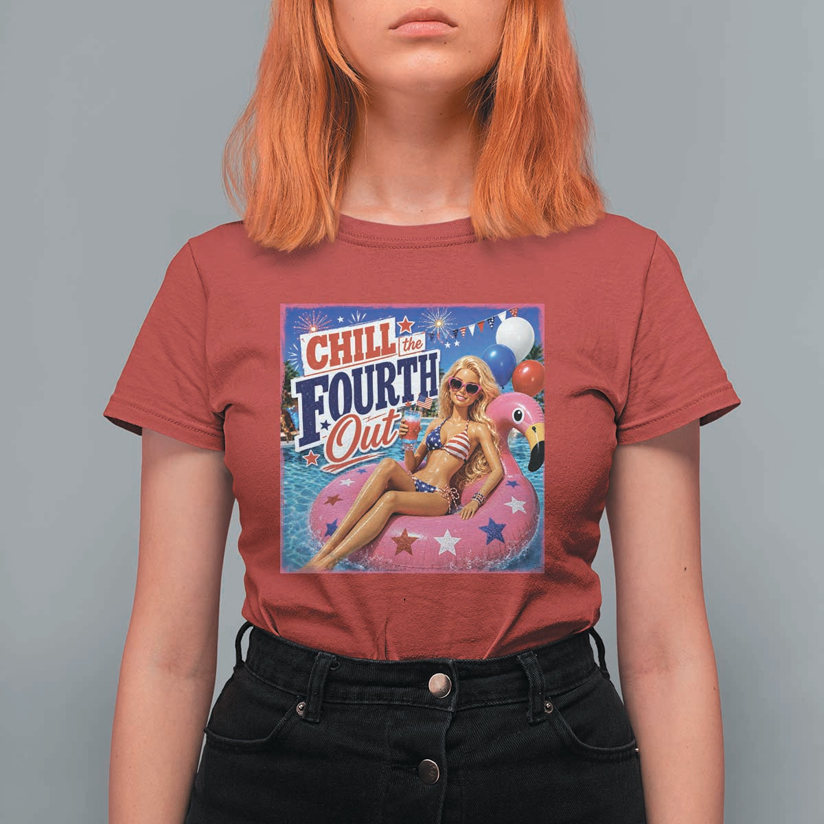 Chill The Fourth Out Doll Meme 4th of July T Shirt For Women