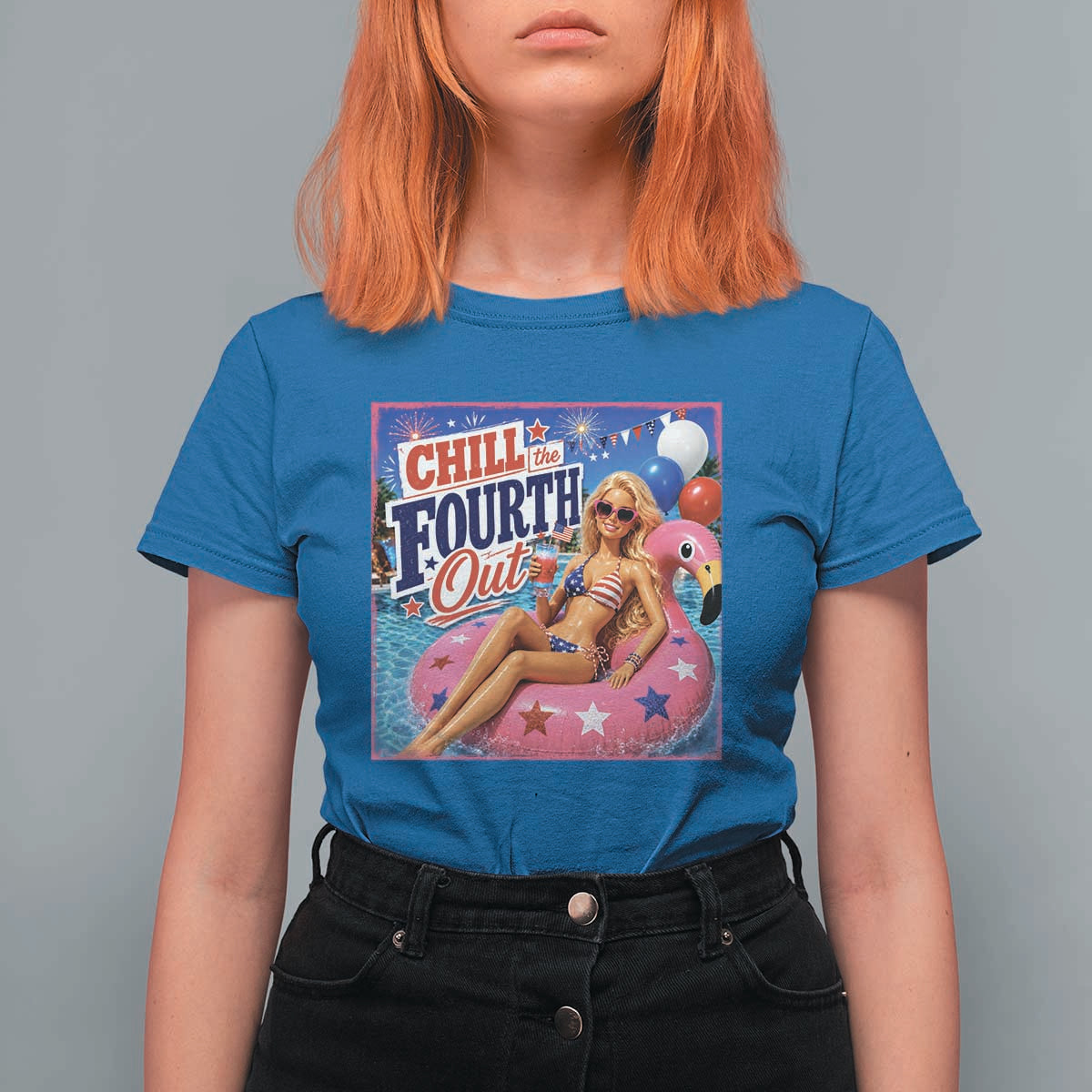 Chill The Fourth Out Doll Meme 4th of July T Shirt For Women