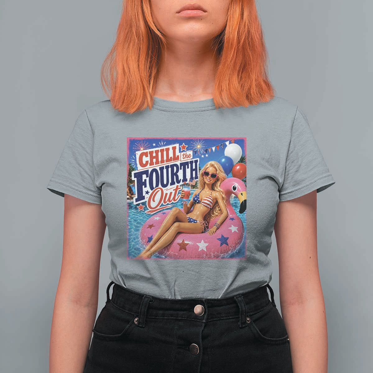 Chill The Fourth Out Doll Meme 4th of July T Shirt For Women