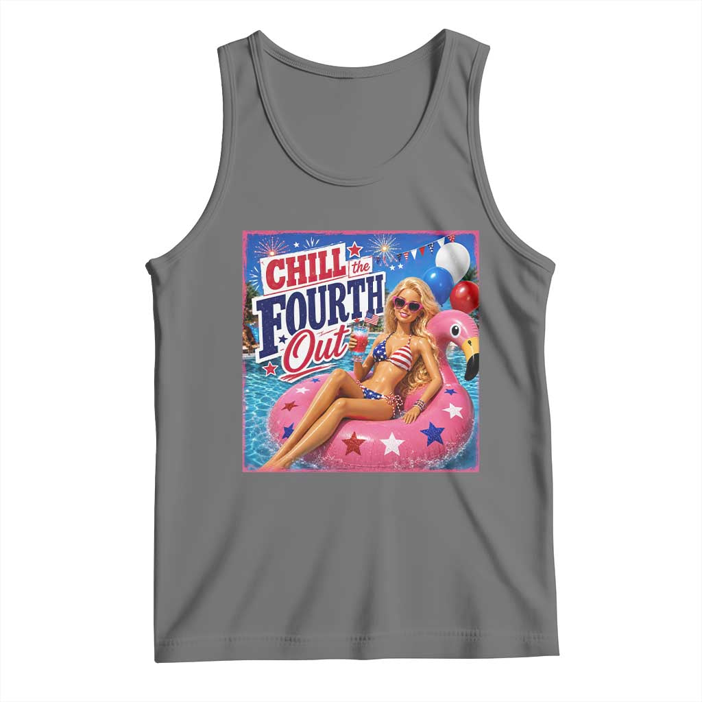 Chill The Fourth Out Doll Meme 4th of July Tank Top