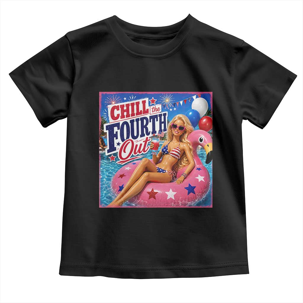 Chill The Fourth Out Doll Meme 4th of July Toddler T Shirt