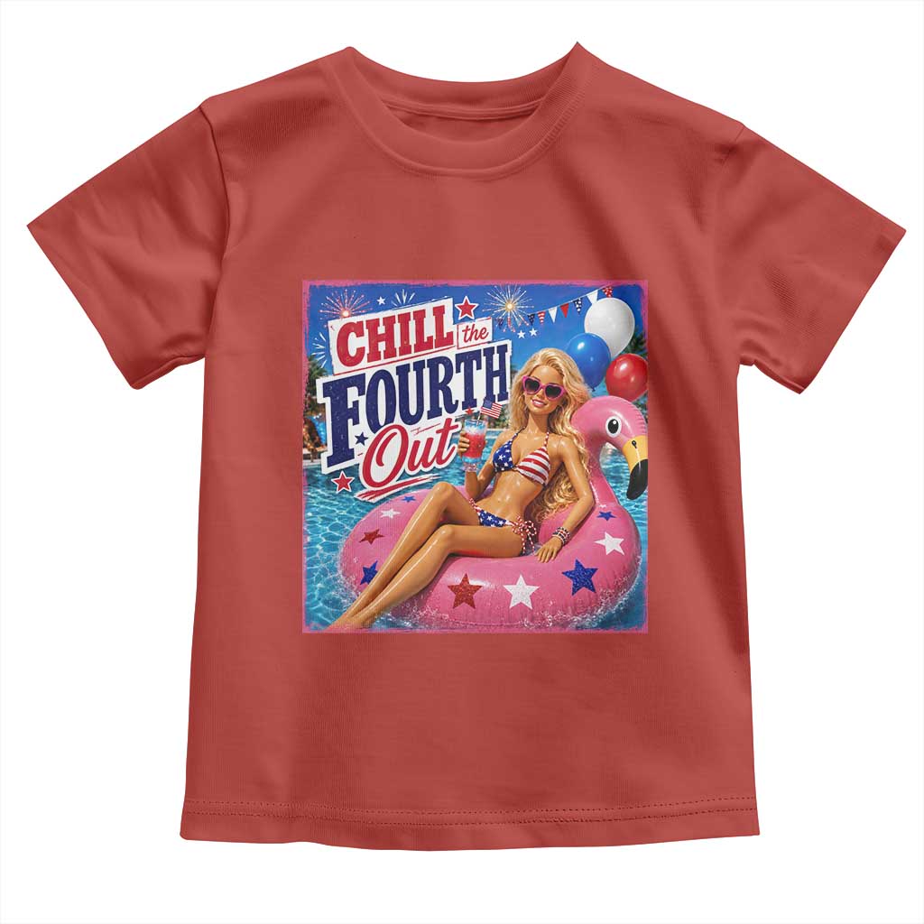 Chill The Fourth Out Doll Meme 4th of July Toddler T Shirt