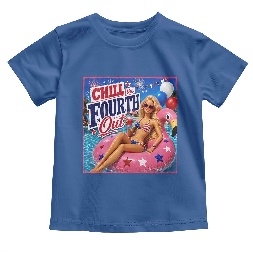 Chill The Fourth Out Doll Meme 4th of July Toddler T Shirt