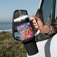 Chill The Fourth Out Doll Meme 4th of July Tumbler With Handle