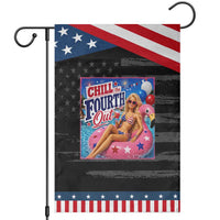 Chill The Fourth Out Doll Meme 4th of July Patriotic Garden Flag