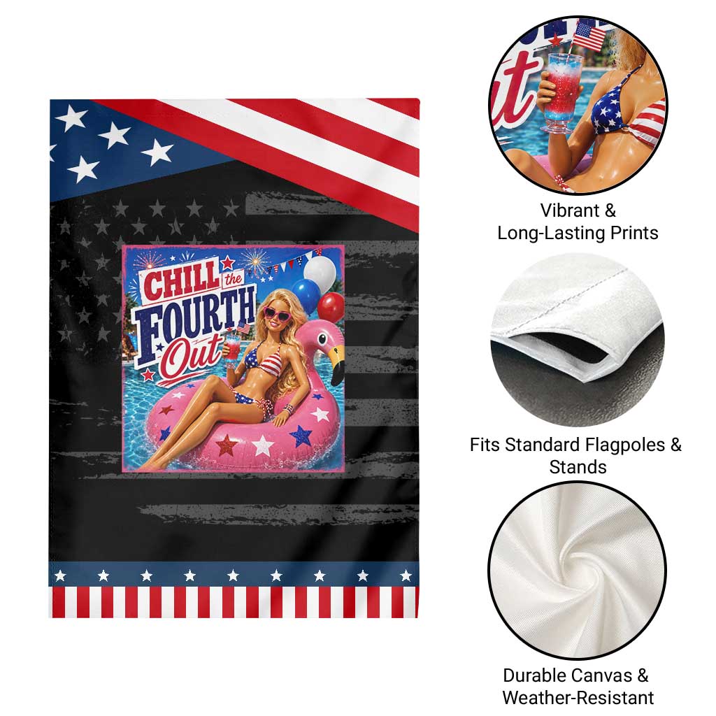 Chill The Fourth Out Doll Meme 4th of July Patriotic Garden Flag