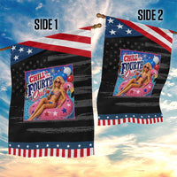 Chill The Fourth Out Doll Meme 4th of July Patriotic Garden Flag
