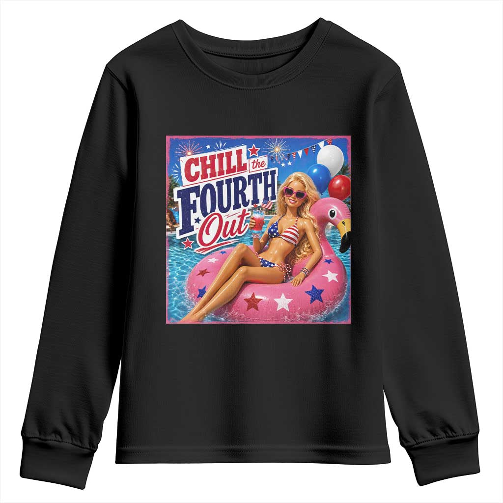 Chill The Fourth Out Doll Meme 4th of July Youth Sweatshirt