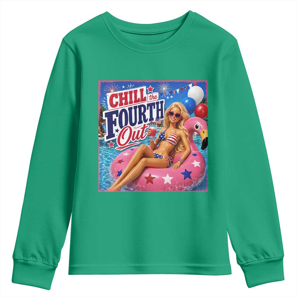 Chill The Fourth Out Doll Meme 4th of July Youth Sweatshirt