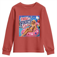 Chill The Fourth Out Doll Meme 4th of July Youth Sweatshirt