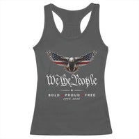 We The People Patriotic Bald Eagle USA 250th Anniversary Bold Proud Free Racerback Tank Top