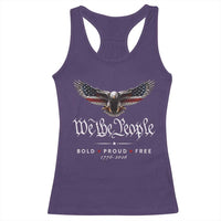 We The People Patriotic Bald Eagle USA 250th Anniversary Bold Proud Free Racerback Tank Top