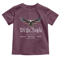 We The People Patriotic Bald Eagle USA 250th Anniversary Bold Proud Free Toddler T Shirt