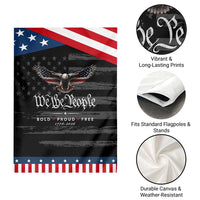 We The People Bald Eagle USA 250th Anniversary Bold Proud Free Patriotic Garden Flag
