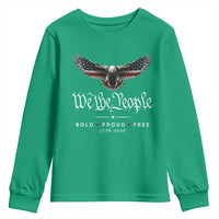 We The People Patriotic Bald Eagle USA 250th Anniversary Bold Proud Free Youth Sweatshirt