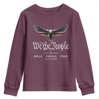 We The People Patriotic Bald Eagle USA 250th Anniversary Bold Proud Free Youth Sweatshirt