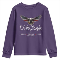 We The People Patriotic Bald Eagle USA 250th Anniversary Bold Proud Free Youth Sweatshirt