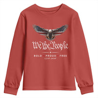 We The People Patriotic Bald Eagle USA 250th Anniversary Bold Proud Free Youth Sweatshirt