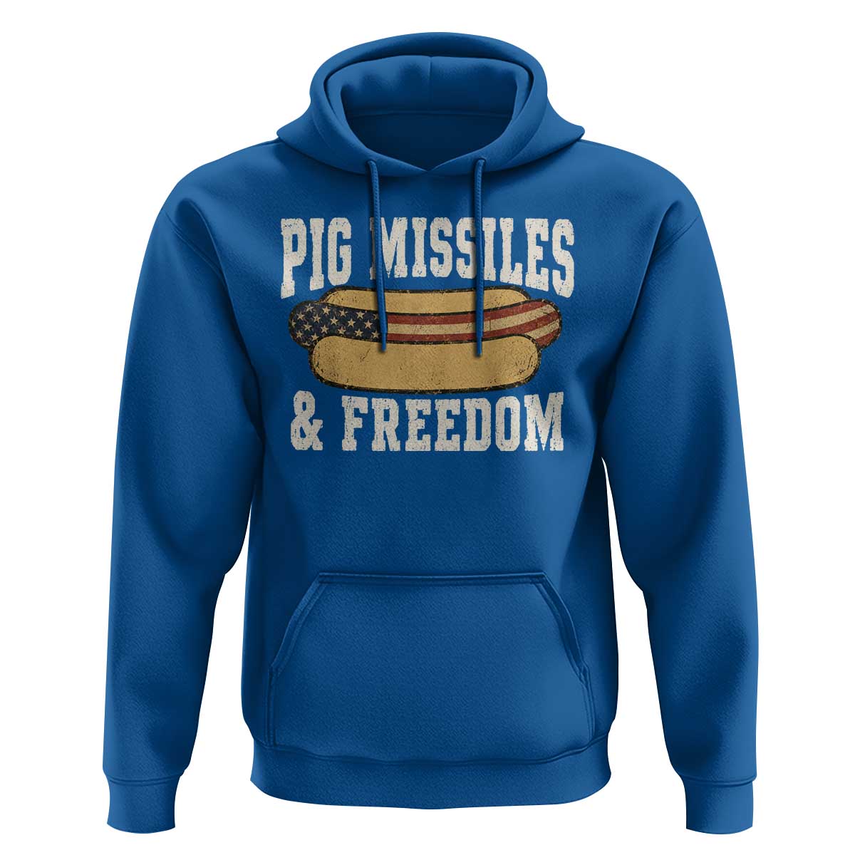Pig Missiles And Freedom 4th of July Patriotic Hotdog Hoodie