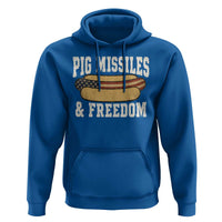 Pig Missiles And Freedom 4th of July Patriotic Hotdog Hoodie