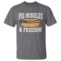 Pig Missiles And Freedom 4th of July Patriotic Hotdog T Shirt