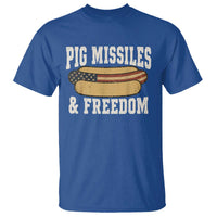 Pig Missiles And Freedom 4th of July Patriotic Hotdog T Shirt