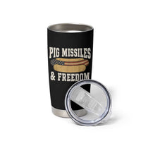 Pig Missiles And Freedom 4th of July Patriotic Hotdog Tumbler Cup