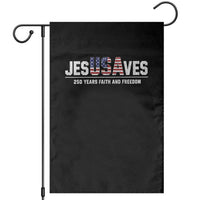 Jesus Saves USA 250th Anniversary Garden Flag 250 Years of Fath And Freedom 4th of July