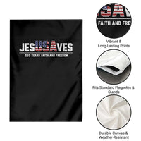 Jesus Saves USA 250th Anniversary Garden Flag 250 Years of Fath And Freedom 4th of July