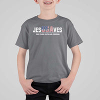Jesus Saves USA 250th Anniversary T Shirt For Kid 250 Years of Fath And Freedom 4th of July