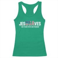 Jesus Saves USA 250th Anniversary Racerback Tank Top 250 Years of Fath And Freedom 4th of July