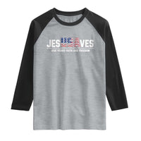 Jesus Saves USA 250th Anniversary Raglan Shirt 250 Years of Fath And Freedom 4th of July