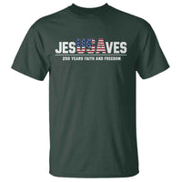 Jesus Saves USA 250th Anniversary T Shirt 250 Years of Fath And Freedom 4th of July