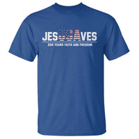 Jesus Saves USA 250th Anniversary T Shirt 250 Years of Fath And Freedom 4th of July