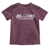 Jesus Saves USA 250th Anniversary Toddler T Shirt 250 Years of Fath And Freedom 4th of July