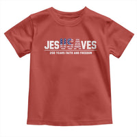 Jesus Saves USA 250th Anniversary Toddler T Shirt 250 Years of Fath And Freedom 4th of July
