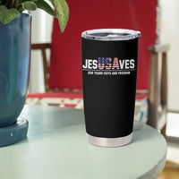 Jesus Saves USA 250th Anniversary Tumbler Cup 250 Years of Fath And Freedom 4th of July