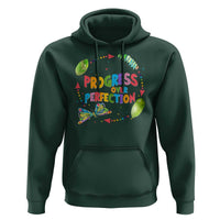 Progress Over Perfection Hoodie Caterpillar Back To School - Wonder Print Shop