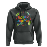 Progress Over Perfection Hoodie Caterpillar Back To School - Wonder Print Shop