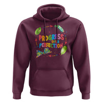 Progress Over Perfection Hoodie Caterpillar Back To School - Wonder Print Shop
