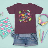 Progress Over Perfection T Shirt For Kid Caterpillar Back To School - Wonder Print Shop