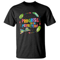 Progress Over Perfection T Shirt Caterpillar Back To School - Wonder Print Shop