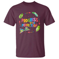 Progress Over Perfection T Shirt Caterpillar Back To School - Wonder Print Shop