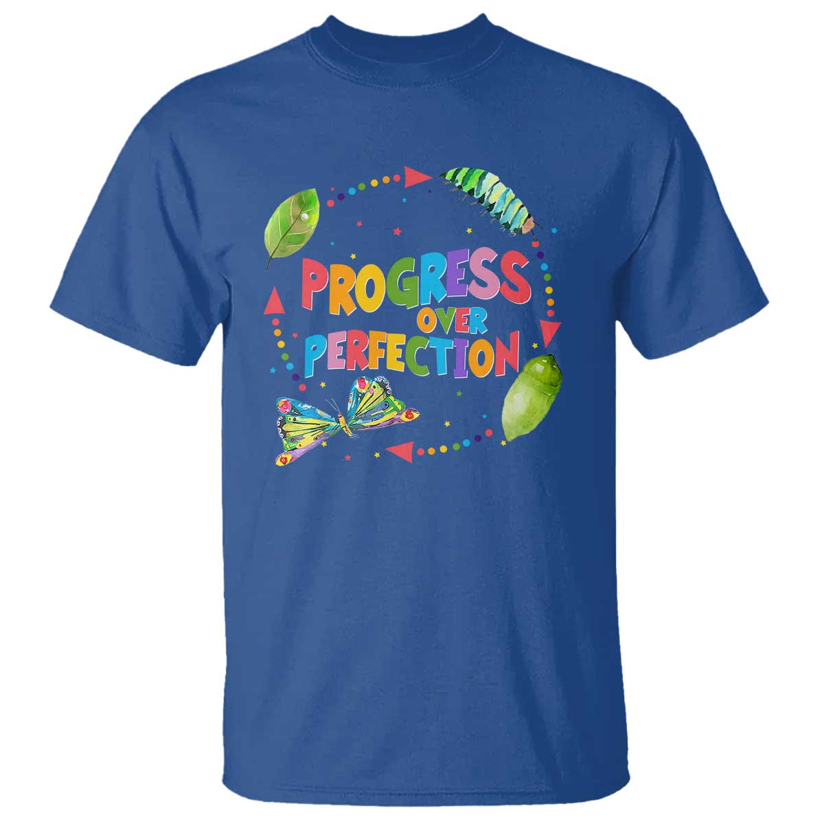 Progress Over Perfection T Shirt Caterpillar Back To School - Wonder Print Shop