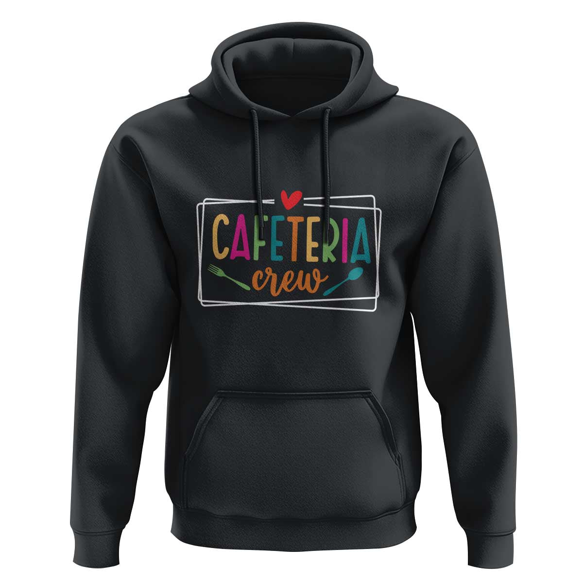Cafeteria Crew Hoodie Lunch Lady Squad Spoon Fork - Wonder Print Shop