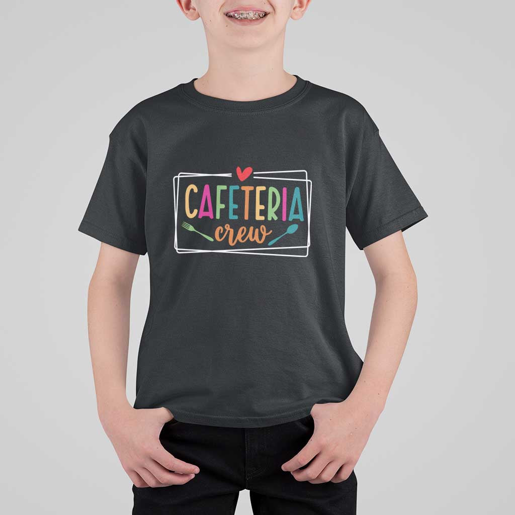 Cafeteria Crew T Shirt For Kid Lunch Lady Squad Spoon Fork - Wonder Print Shop