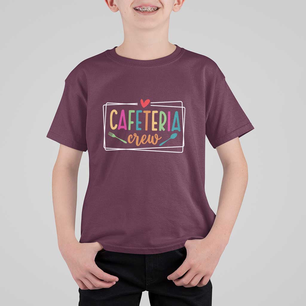 Cafeteria Crew T Shirt For Kid Lunch Lady Squad Spoon Fork - Wonder Print Shop