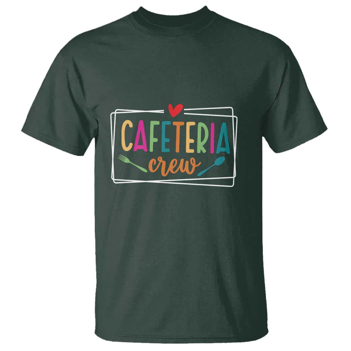 Cafeteria Crew T Shirt Lunch Lady Squad Spoon Fork - Wonder Print Shop