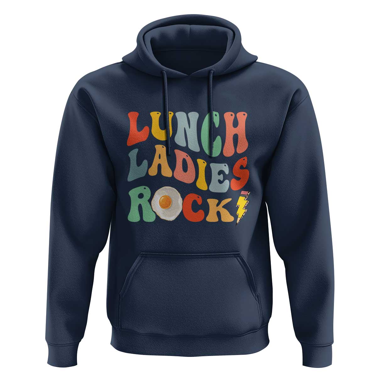 Lunch Ladies Rock Hoodie Retro Groovy Cafeteria Crew Egg Pencil - Wonder Print Shop